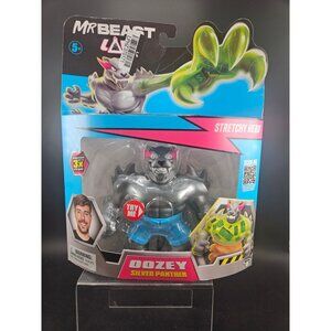 MrBeast Lab Oozy Silver Panther Stretchy Hero Action Figure
